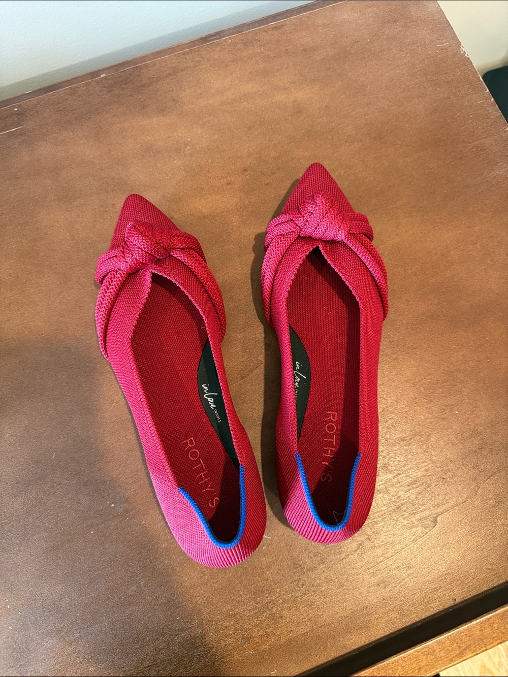 Rothy's Women's Ruby Knot-Front Pointed Toe Flats